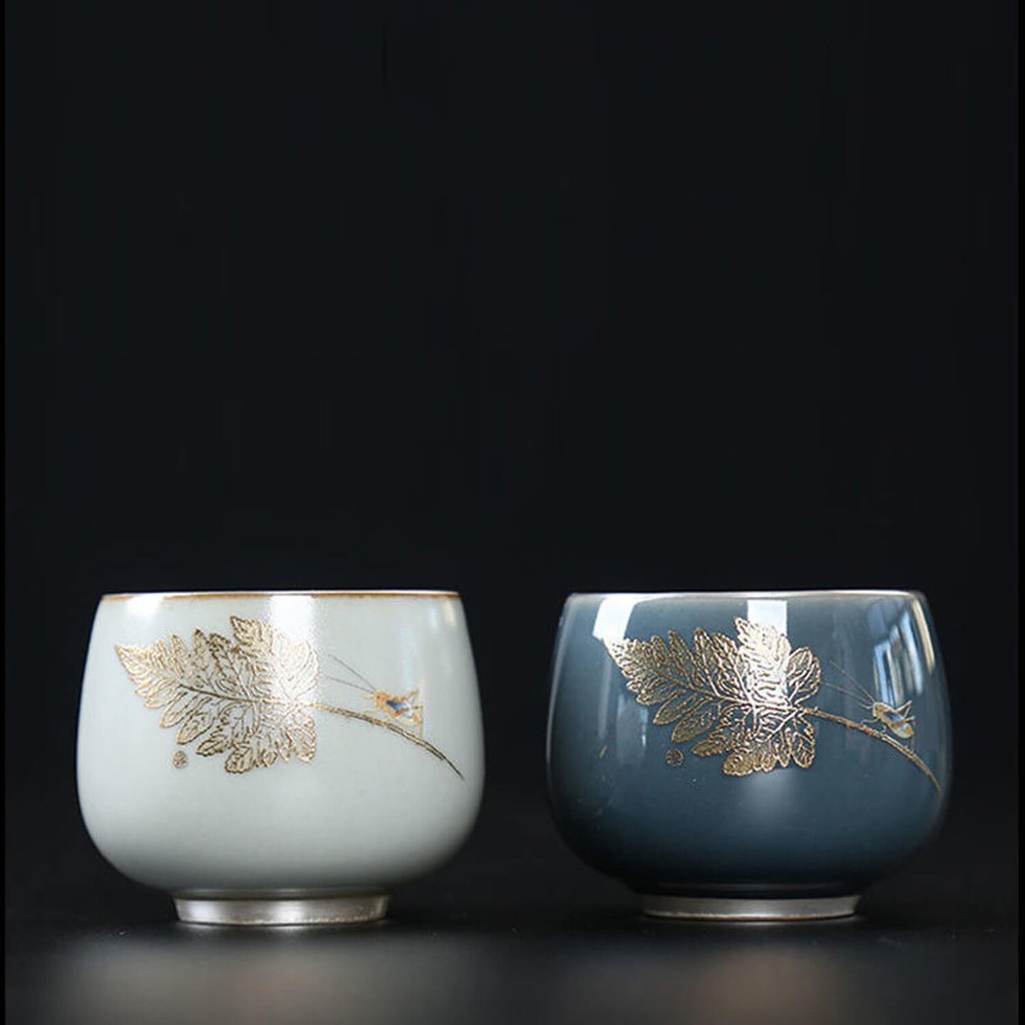 Snow & Ice: Silver-Lined Porcelain Teacup