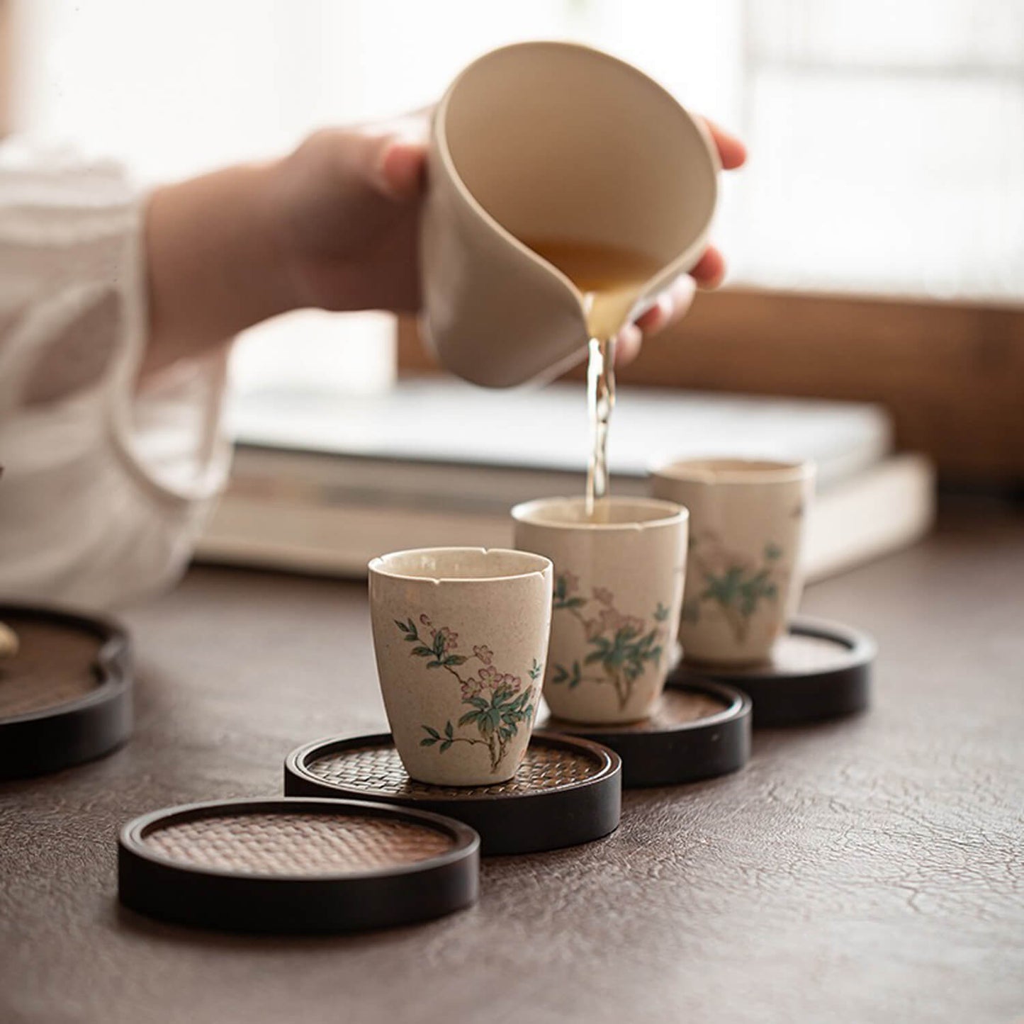 Eco-Friendly Hand-Woven Bamboo Coaster