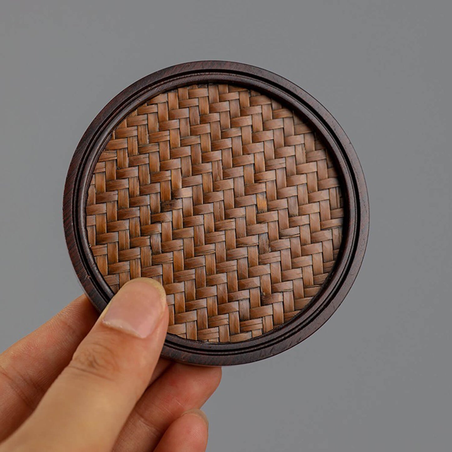 Eco-Friendly Hand-Woven Bamboo Coaster