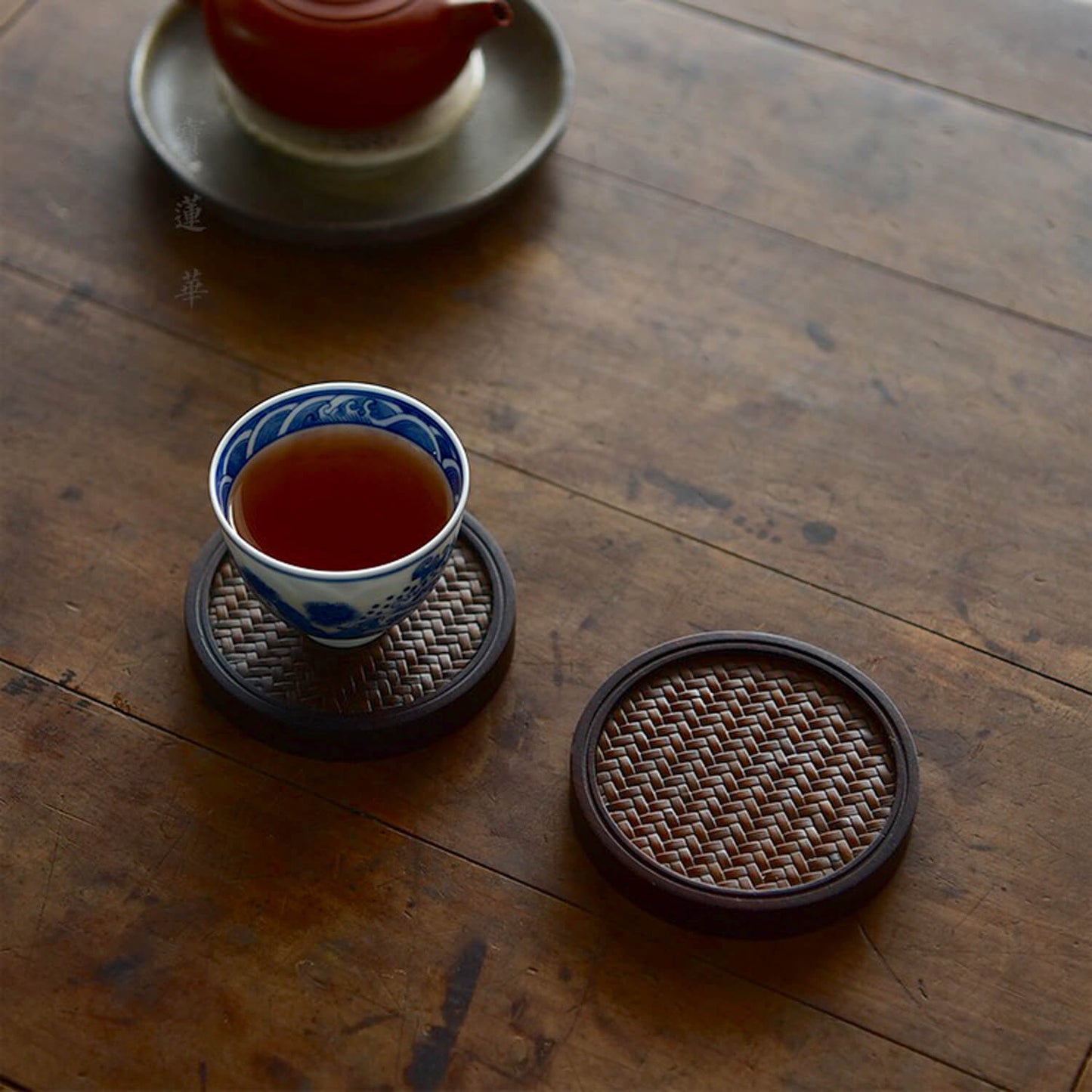 Eco-Friendly Hand-Woven Bamboo Coaster