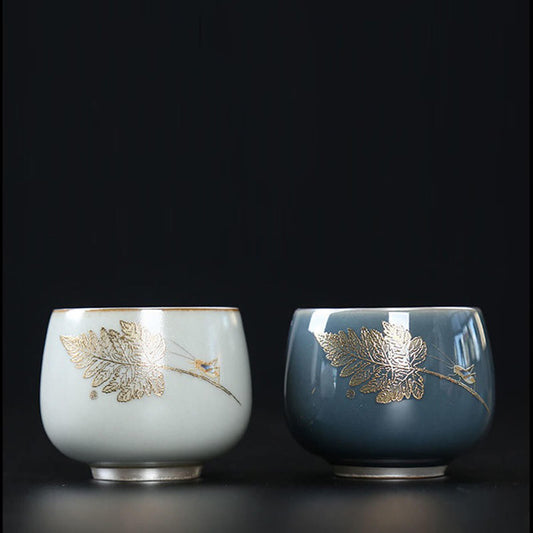 Snow & Ice: Silver-Lined Porcelain Teacup